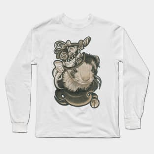 The Candy Lover Ferret -Charcoal Outlined Version Long Sleeve T-Shirt